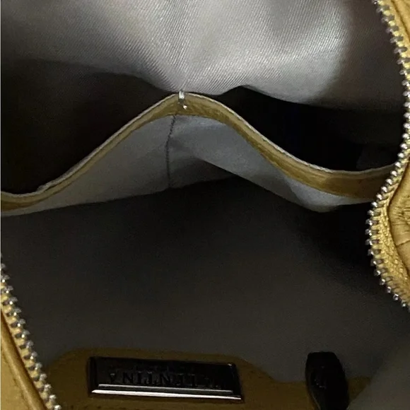 NWT VALENTINA 🇮🇹 MADE IN ITALY SLING BAG BACKPACK  MUSTARD YELLOW - Picture 12 of 15